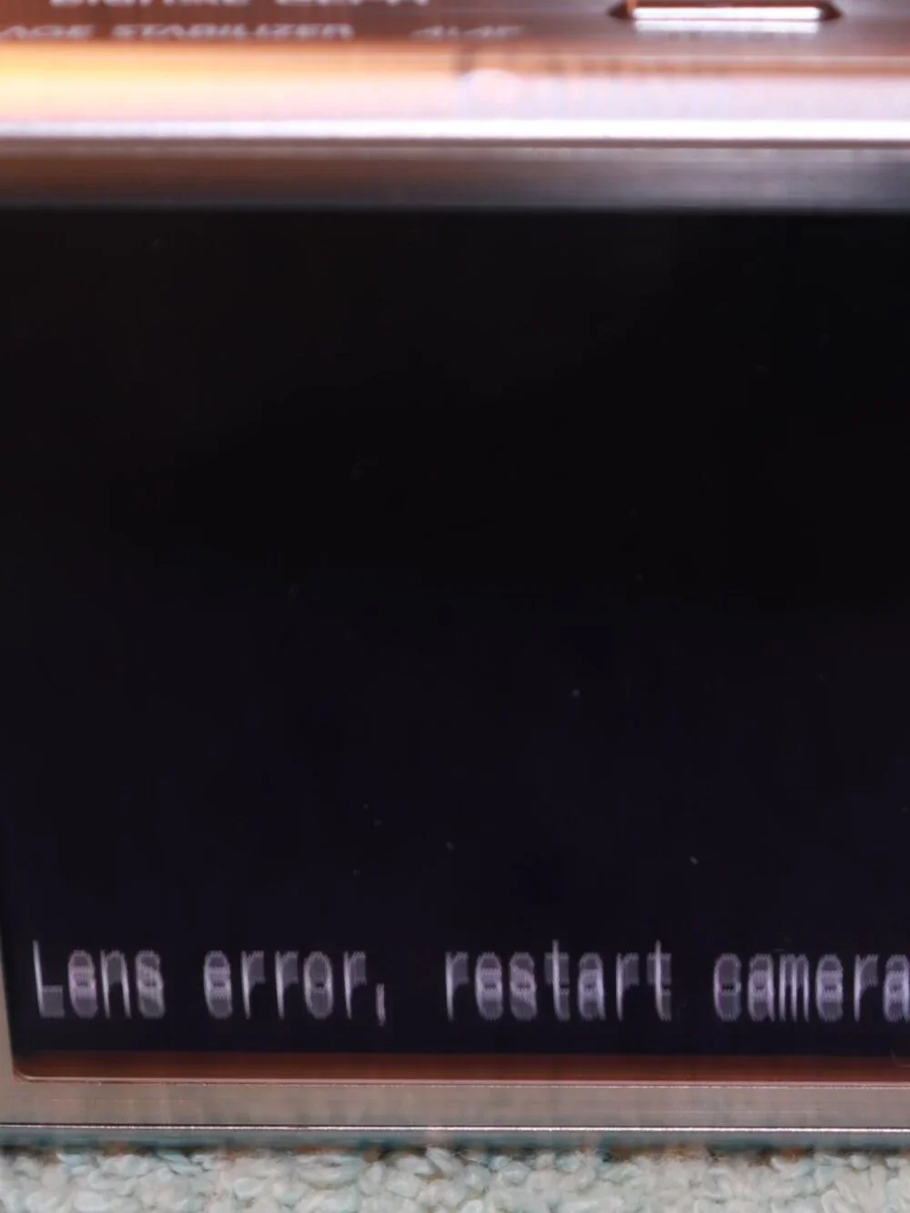 Canon Powershot SD790 IS Digital ELPH 10.0MP Camera Lens  Error